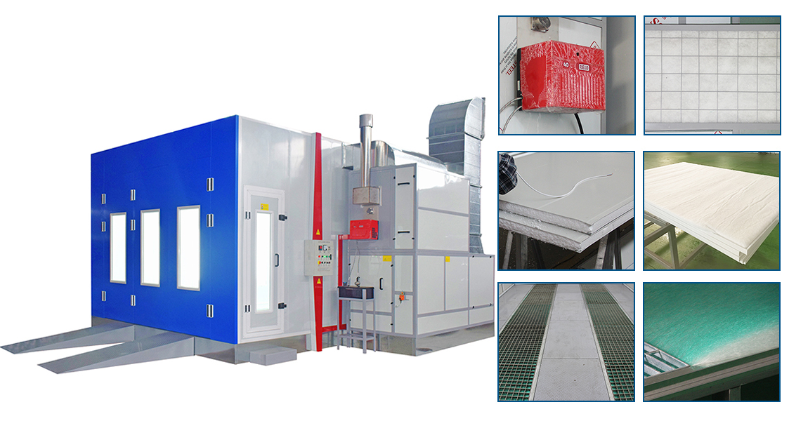 Diesel heating spray booth