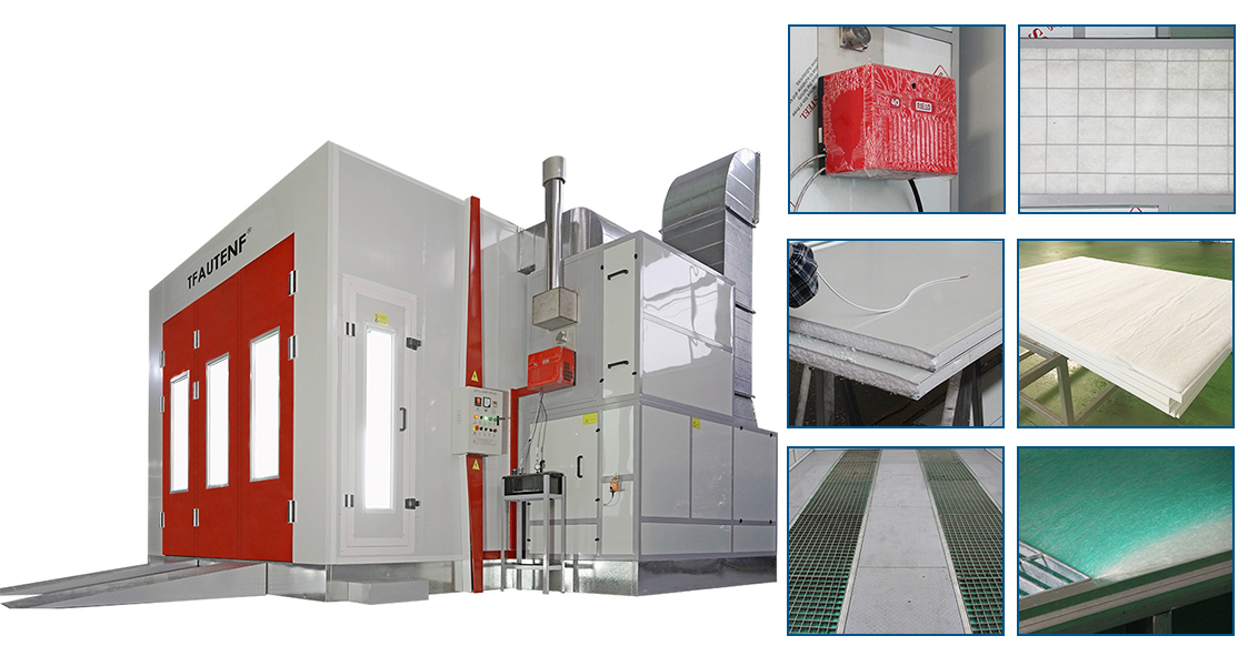 Diesel heating spray booth