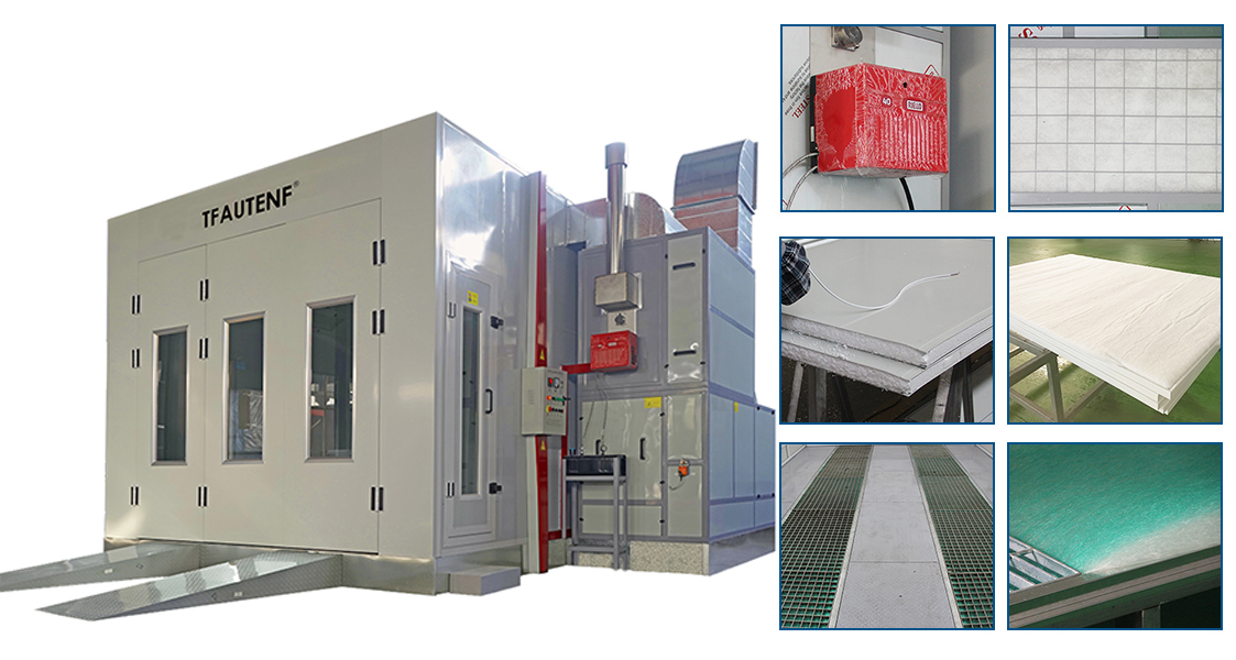 Diesel heating spray booth
