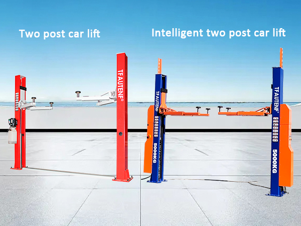 Difference between intelligent two post car lift and two post car lift
