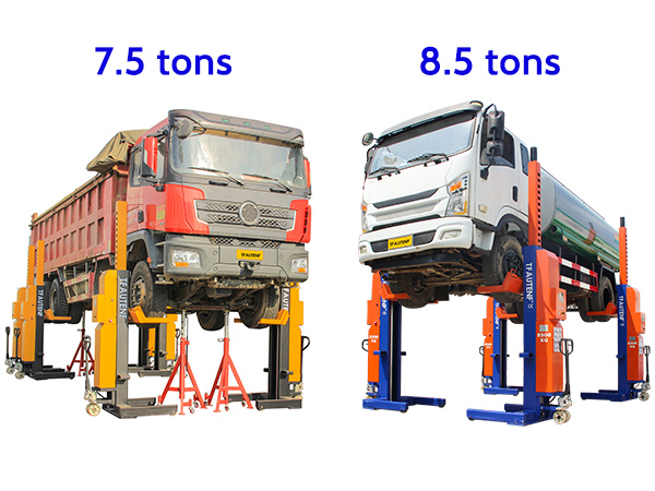 The differences between 7.5-ton and 8.5-ton heavy-duty truck lifts