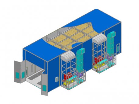 TF-GSB1 spray booth for commercial vehicle